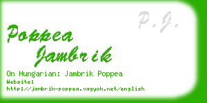 poppea jambrik business card